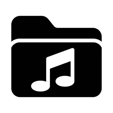 müzik vektörü düz simge