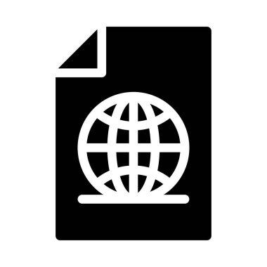 genel vektör glyph düz simgesi