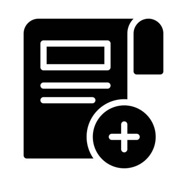 dosya vektörü glyph düz simgesi