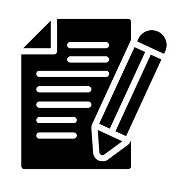 vektör glyph düz simgesi yaz