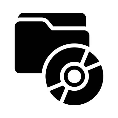 DVD vektör düz simgesi