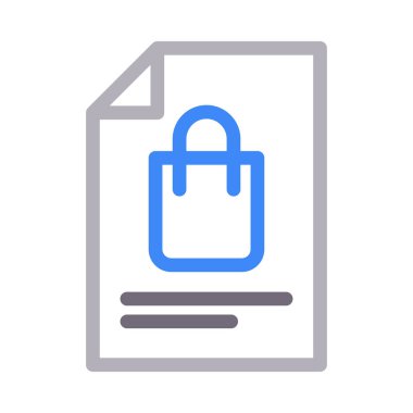 belge vektör renk çizgisi simgesi