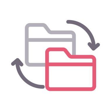 dosya paylaşım vektörü renk çizgisi simgesi