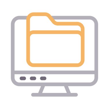 dosya vektör renk çizgisi simgesi