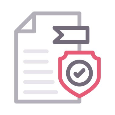 Koruma vektörü renk çizgisi simgesi