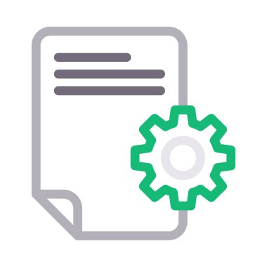 belge vektör renk çizgisi simgesi