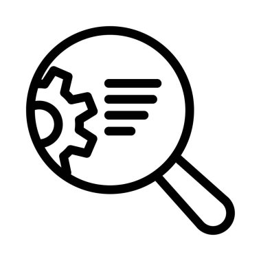 Arama vektörü ince çizgi simgesi