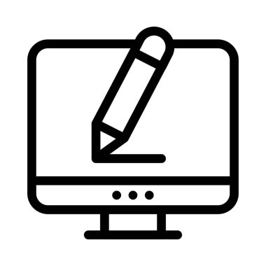 vektör ince çizgi simgesi yaz