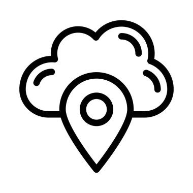 pin vektörü ince çizgi simgesi