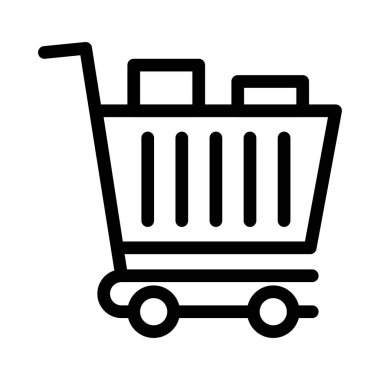 Alışveriş vektörü ince çizgi simgesi