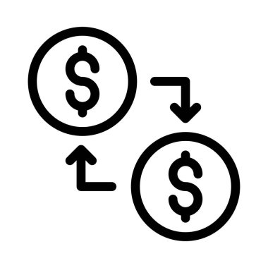 değişim vektörü ince çizgi simgesi