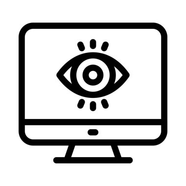 SEO vektör ince çizgi simgesi