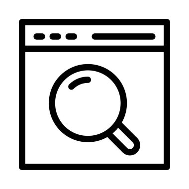 Web sayfası ince çizgi simgesi