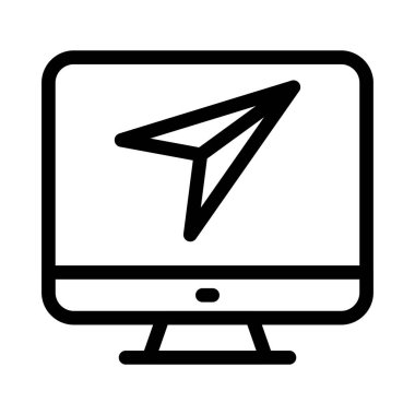 çevrimiçi vektör ince çizgi simgesi