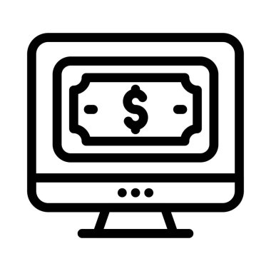 çevrimiçi vektör ince çizgi simgesi