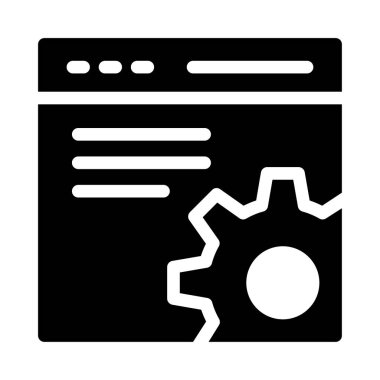 Web sayfası vektör simgesi düz simgesi