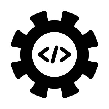 Kodlama vektörü simgesi düz simgesi