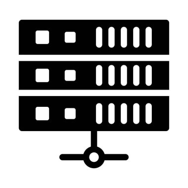 veritabanı vektör düz simgesi