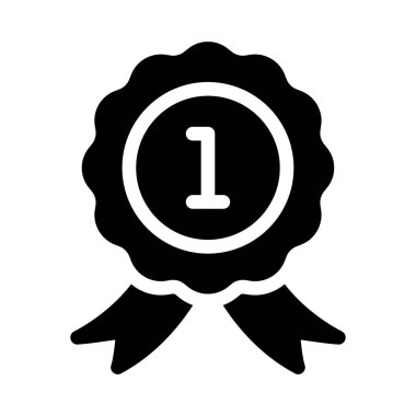 Madalya vektör düz simgesi