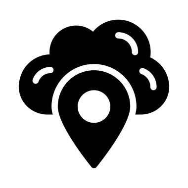 pin vektör düz simgesi