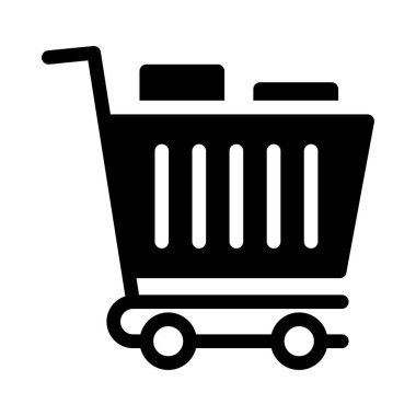 Alışveriş vektörü simgesi düz simgesi