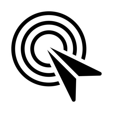 Odaklanma vektörü düz simgesi