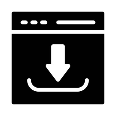 Web sayfası vektör simgesi düz simgesi