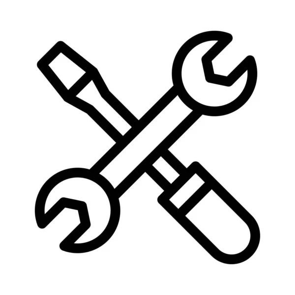 Иконка Тонкой Линии Ремонта — стоковый вектор