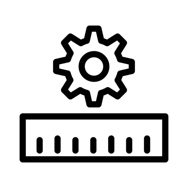 Schaal Vector Dunne Lijn Pictogram — Stockvector