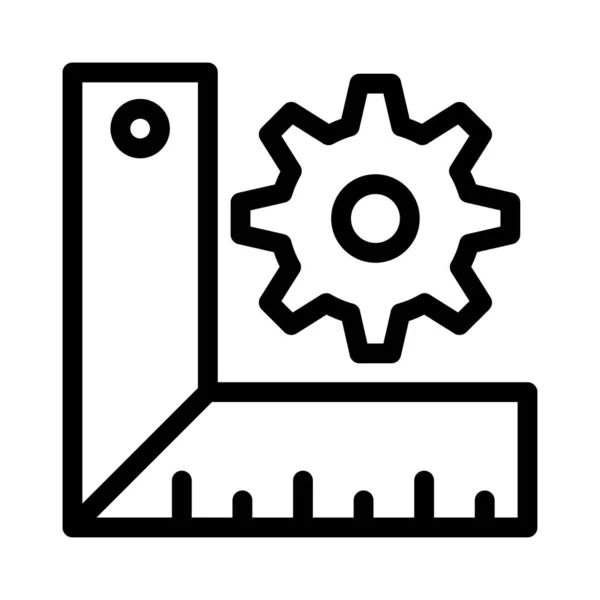 Escala Vector Delgada Línea Icono — Archivo Imágenes Vectoriales