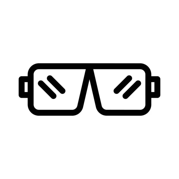 Gafas Vector Delgada Línea Icono — Archivo Imágenes Vectoriales