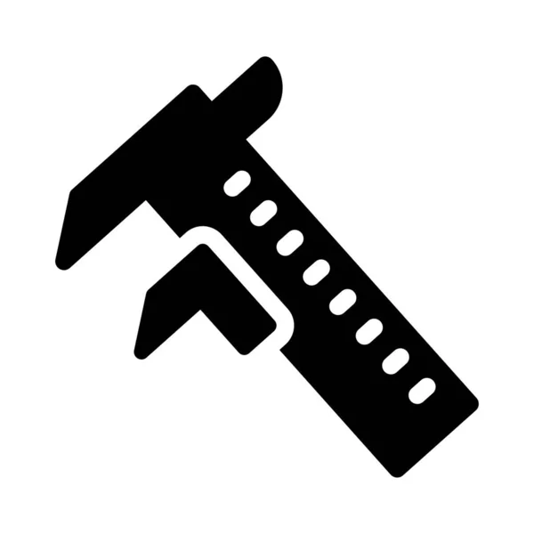 Scale Vector Glyph Flat Icon — Stock Vector