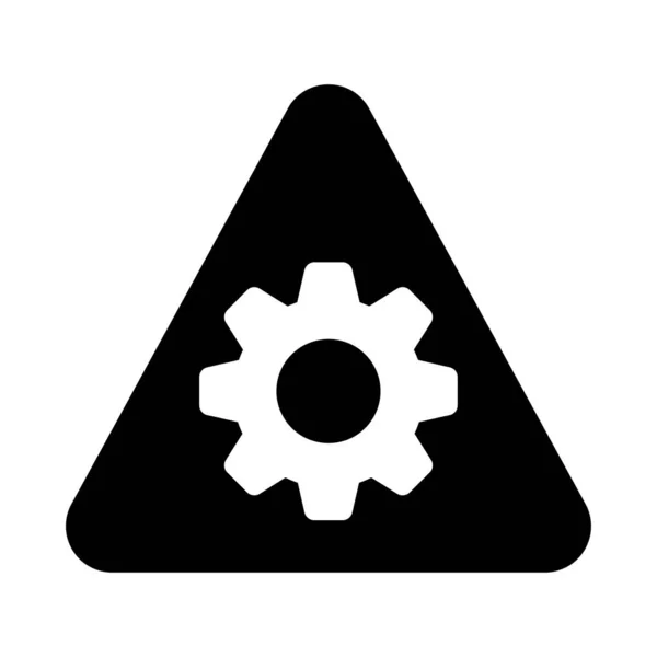 Cogwheel Vector Glyph Flat Icon — 스톡 벡터