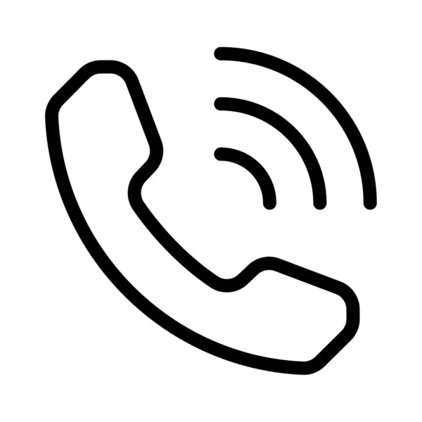 Telefon Vektor Dünne Linie Symbol — Stockvektor