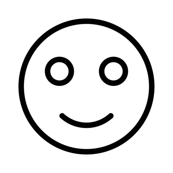 Ikona Tenké Čáry Vektoru Emoji — Stockový vektor