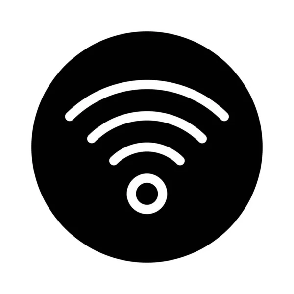 Wireless Vector Glyph Flat Icon — Stock Vector