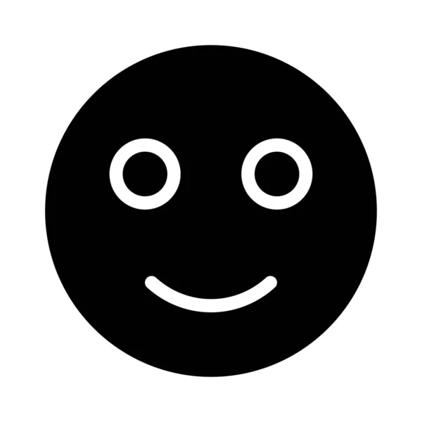 Emoji Vektorglyphen Flaches Symbol — Stockvektor