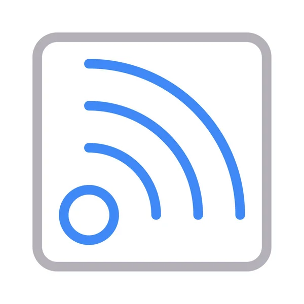 Wifi Vector Color Line Icon — Stock Vector