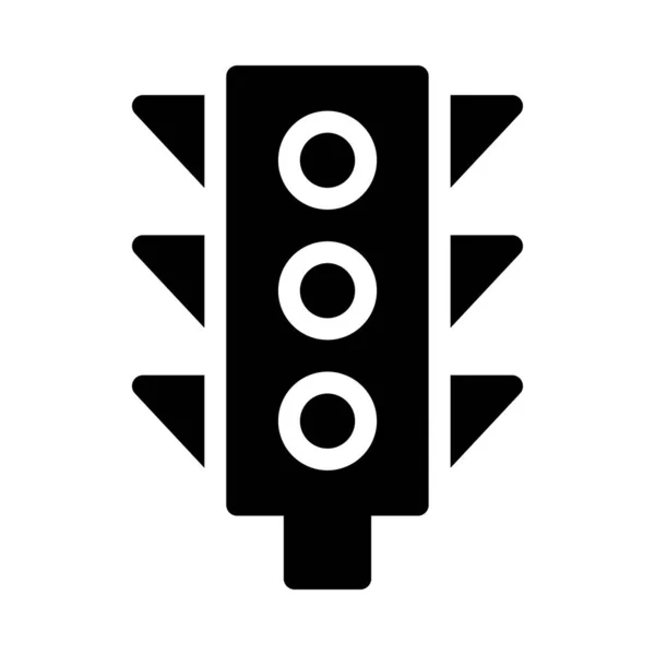 Traffic Vector Glyph Flat Icon — 스톡 벡터