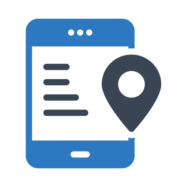 Gps Vector Glifo Icono Color — Vector de stock