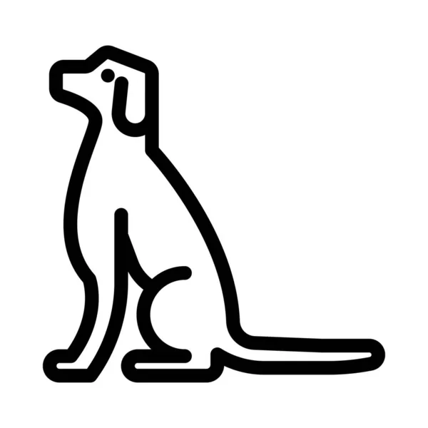 Mascota Vector Delgada Línea Icono — Vector de stock