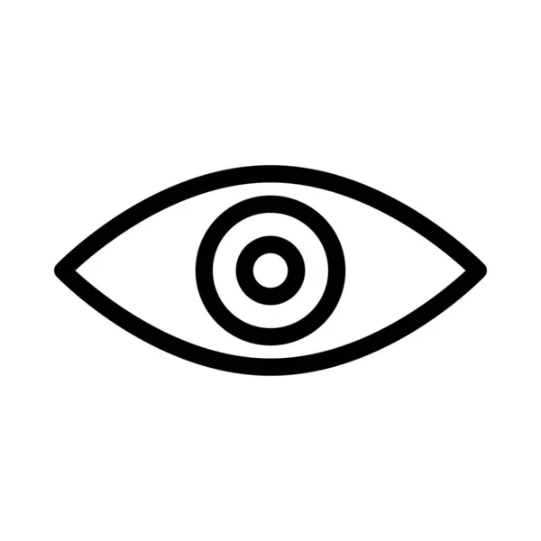 Μάτι Διάνυσμα Λεπτή Γραμμή Εικονίδιο — Διανυσματικό Αρχείο