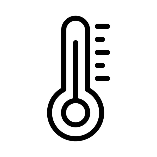 Temperatuur Vector Dunne Lijn Pictogram — Stockvector