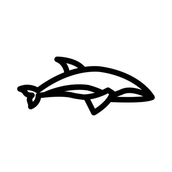 Whale Vector Thin Line Icon — Stock Vector