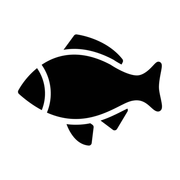 Ikona Wektora Morza Glif Płaski — Wektor stockowy