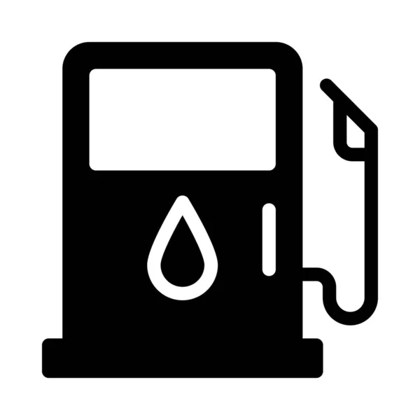 Бензиновий Вектор Гліф Плоский Значок — стоковий вектор