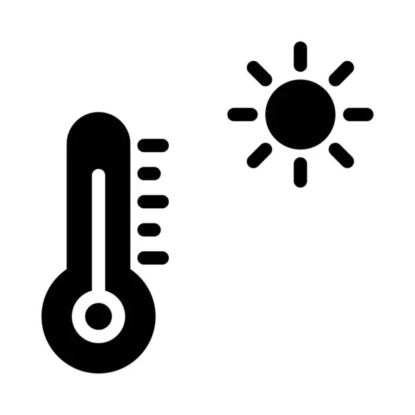 Climat Vecteur Glyphe Plat Icône — Image vectorielle