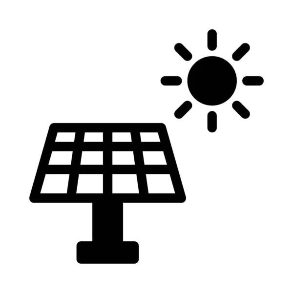 Icono Plano Del Glifo Vector Energía — Archivo Imágenes Vectoriales