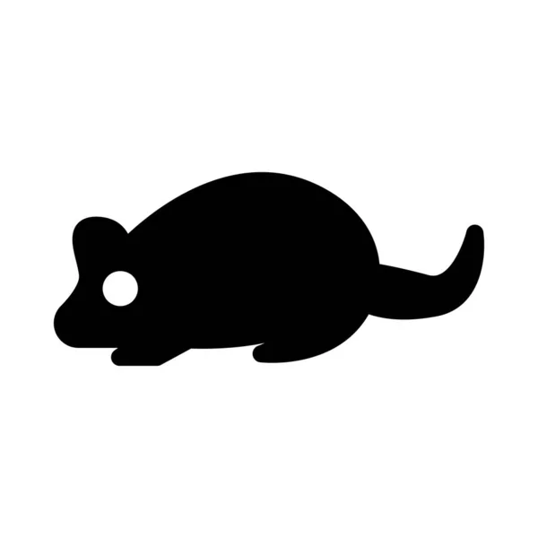 Mascota Vector Glifo Icono Plano — Vector de stock