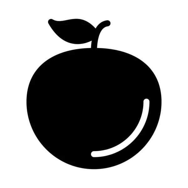 Fruit Vecteur Glyphe Plat Icône — Image vectorielle